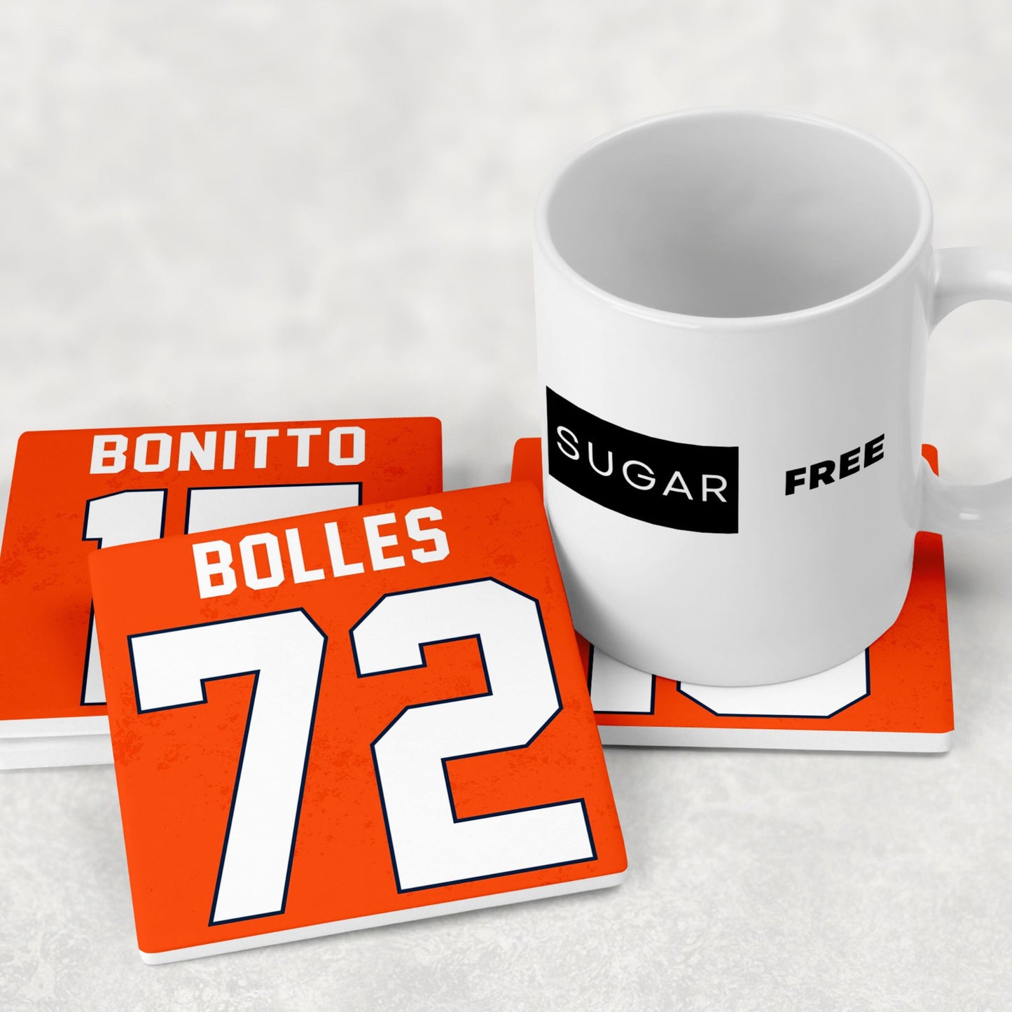 Personalized Denver Broncos Inspired Coasters