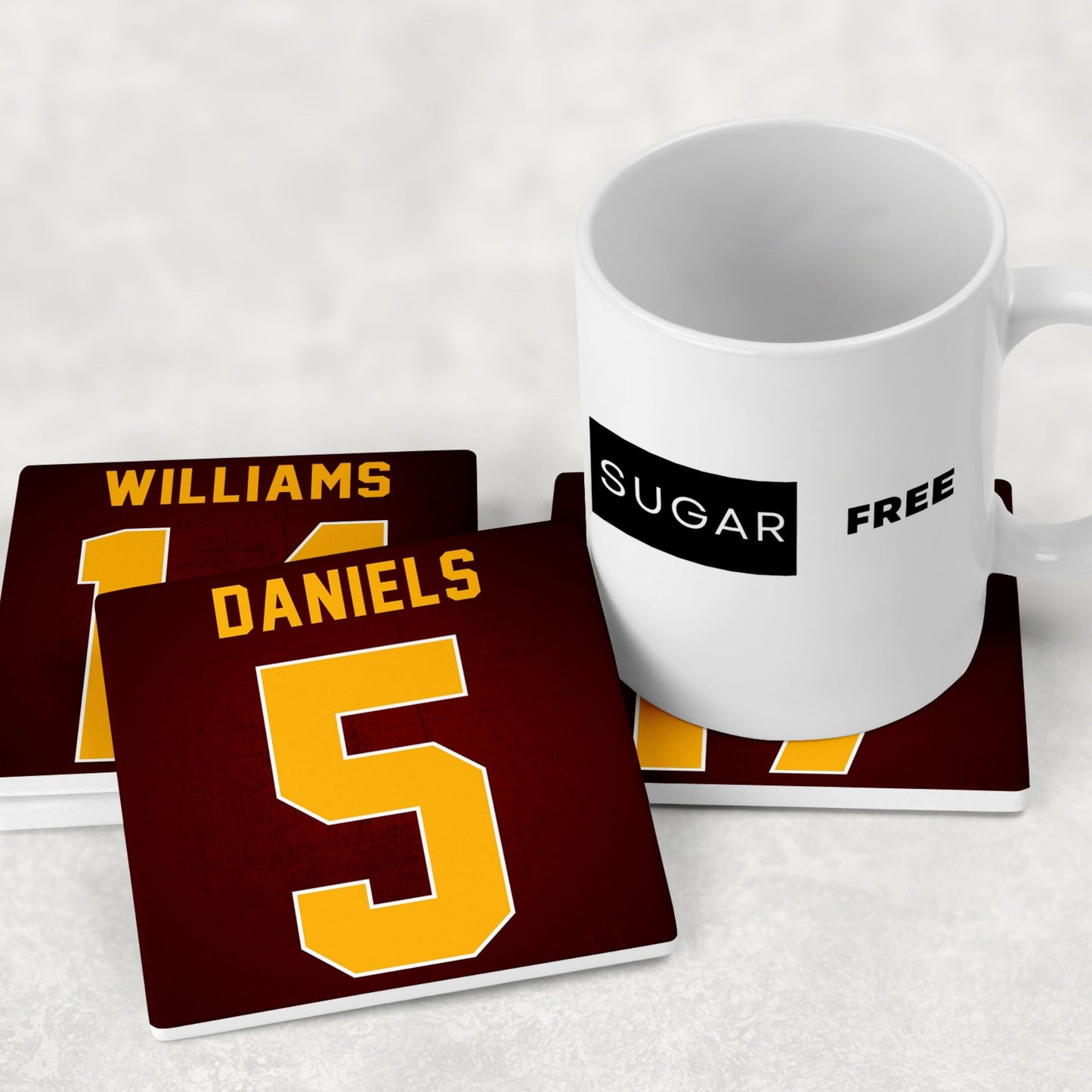 Personalized Washington Commanders Inspired Coasters
