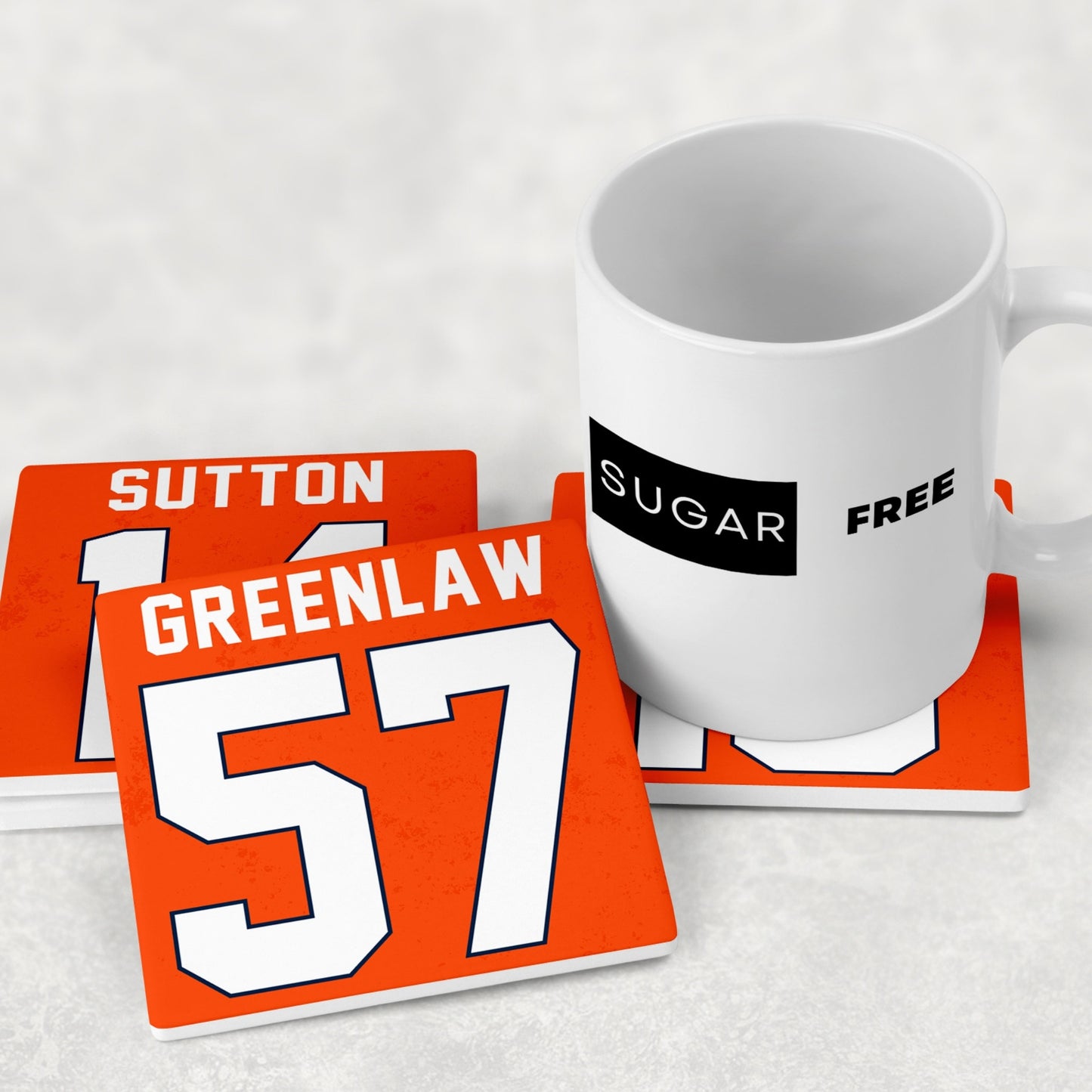 Denver Broncos Jersey Inspired Coasters