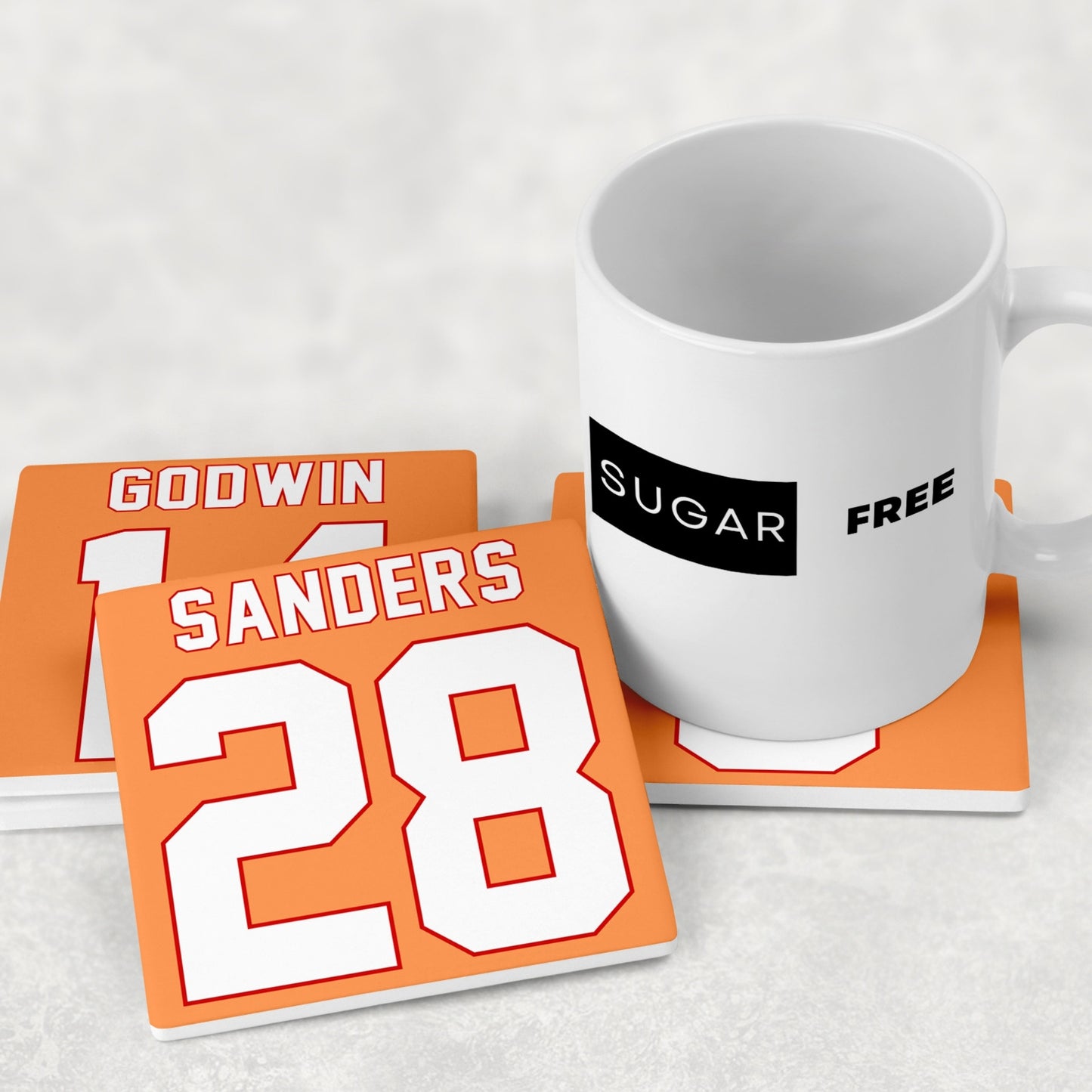 Tampa Bay Buccaneers Jersey Inspired Coasters