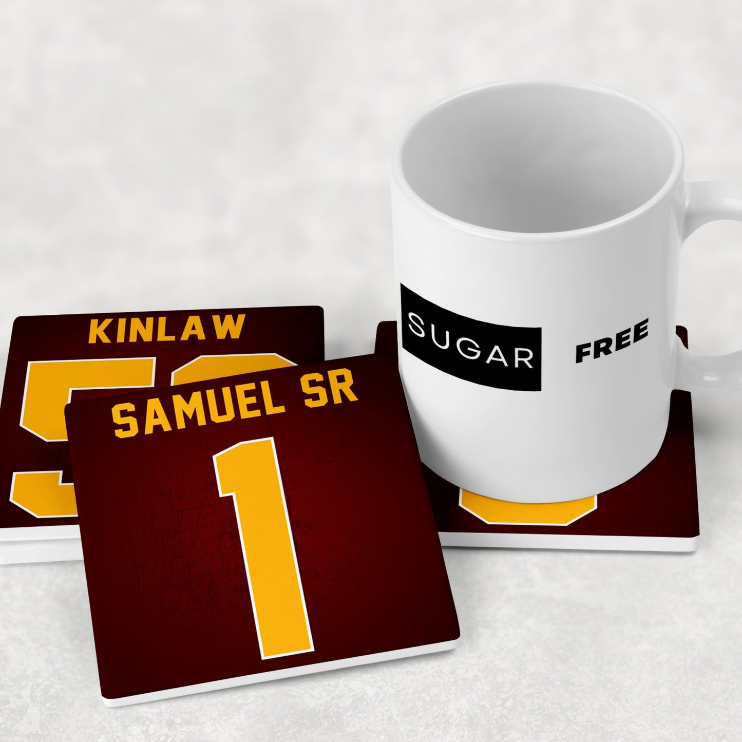 Washington Commanders Jersey Inspired Coasters