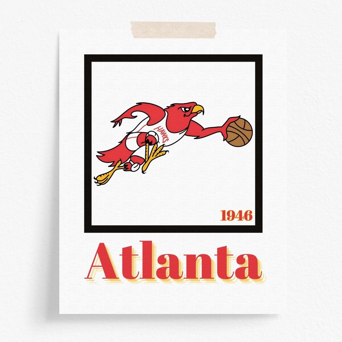 Atlanta Hawks Minimalist Art Print