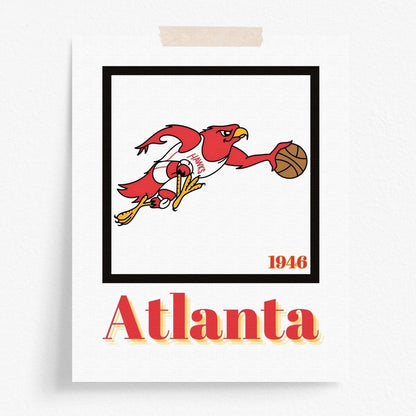 Atlanta Hawks Minimalist Art Print