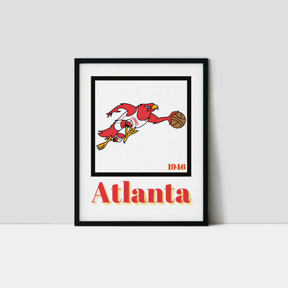 Atlanta Hawks Minimalist Art Print