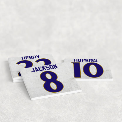 Baltimore Ravens Jersey Inspired Coasters
