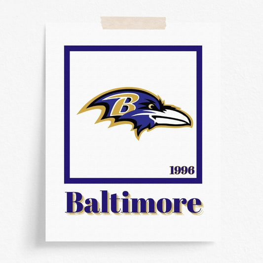 Baltimore Ravens Minimalist Art Print