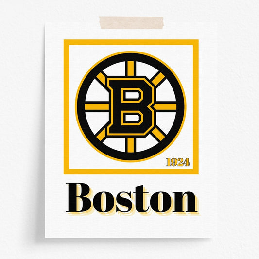 Boston Bruins Minimalist Art Print