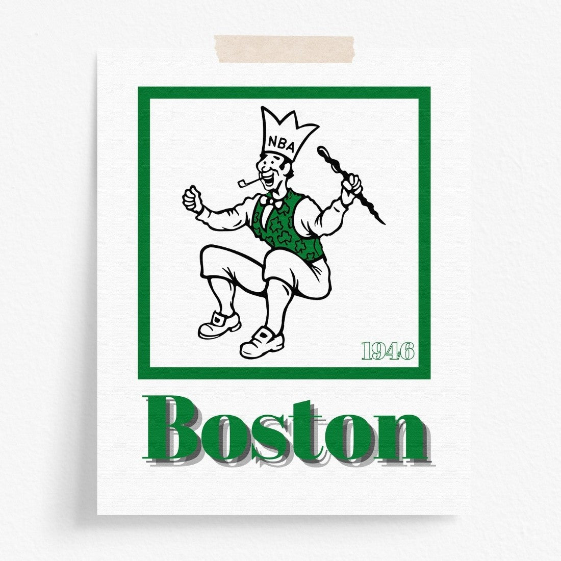 Boston Celtics Minimalist Art Print