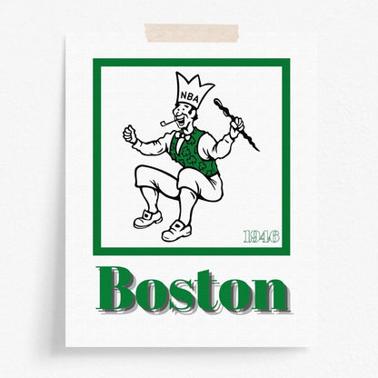 Boston Celtics Minimalist Art Print