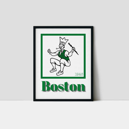 Boston Celtics Minimalist Art Print