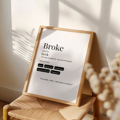 Broke Definition