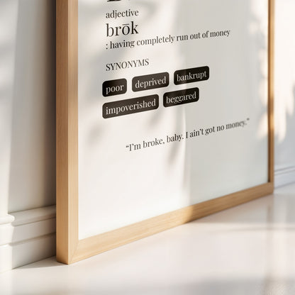 Broke Definition