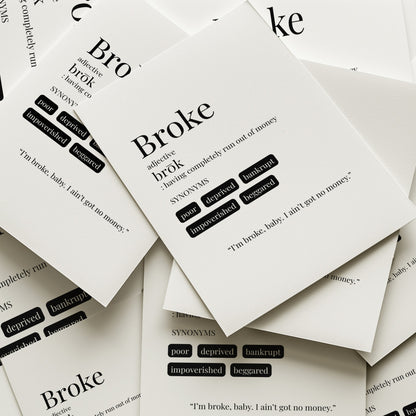 Broke Definition