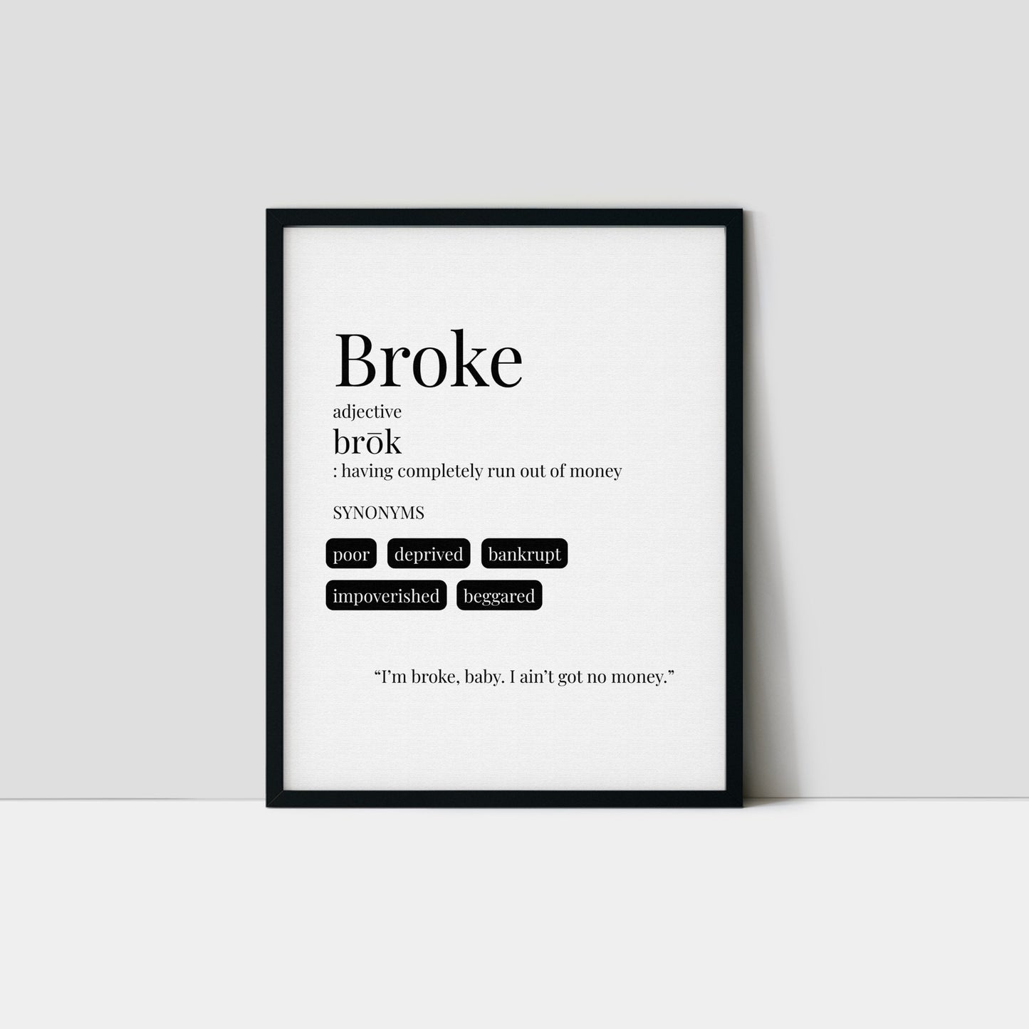 Broke Definition