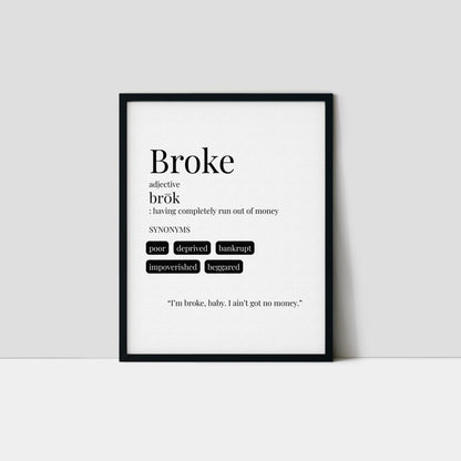 Broke Definition