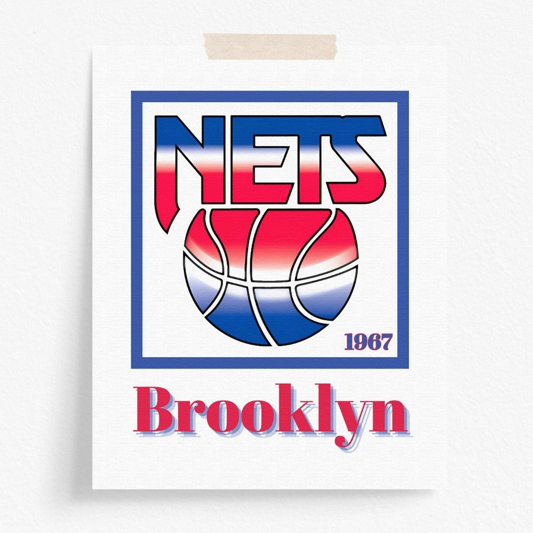 Brooklyn Nets Minimalist Art Print
