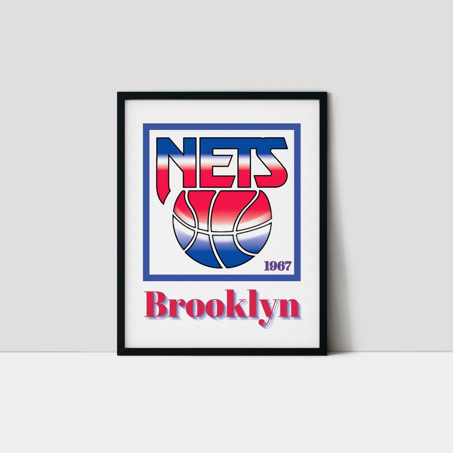 Brooklyn Nets Minimalist Art Print