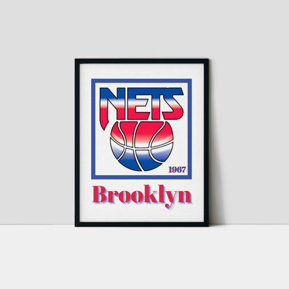 Brooklyn Nets Minimalist Art Print