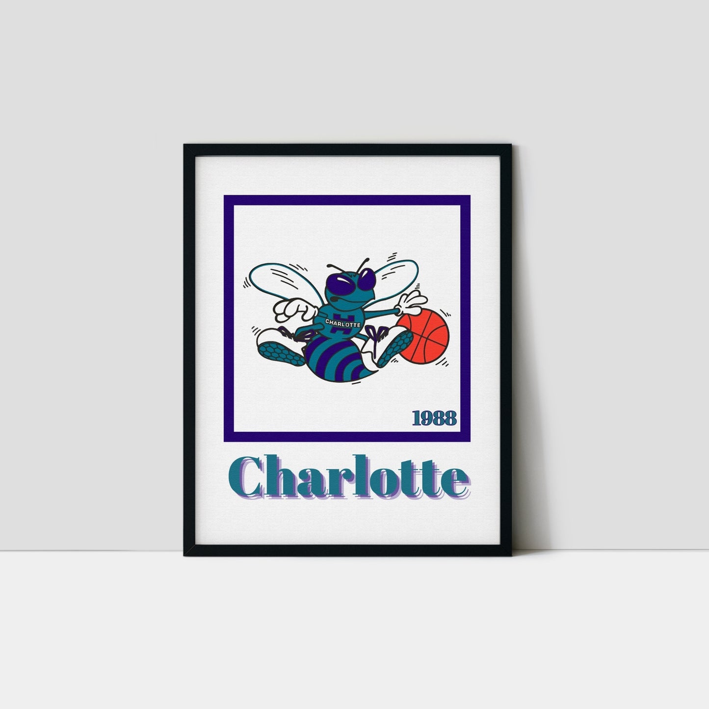 Charlotte Hornets Minimalist Art Print
