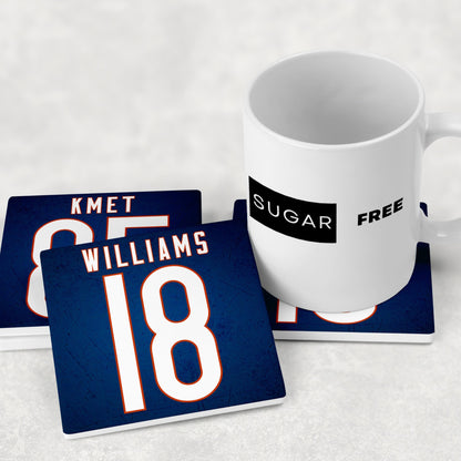 Chicago Bears Jersey Inspired Coasters