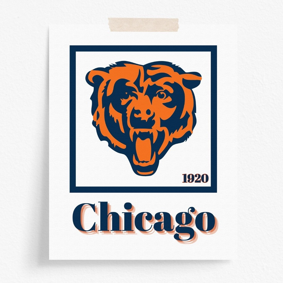 Chicago Bears Minimalist Art Print
