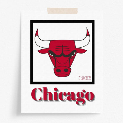 Chicago Bulls Minimalist Art Print