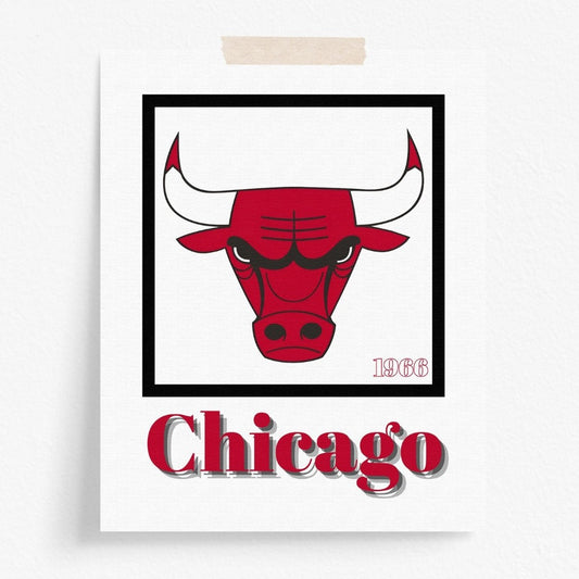 Chicago Bulls Minimalist Art Print