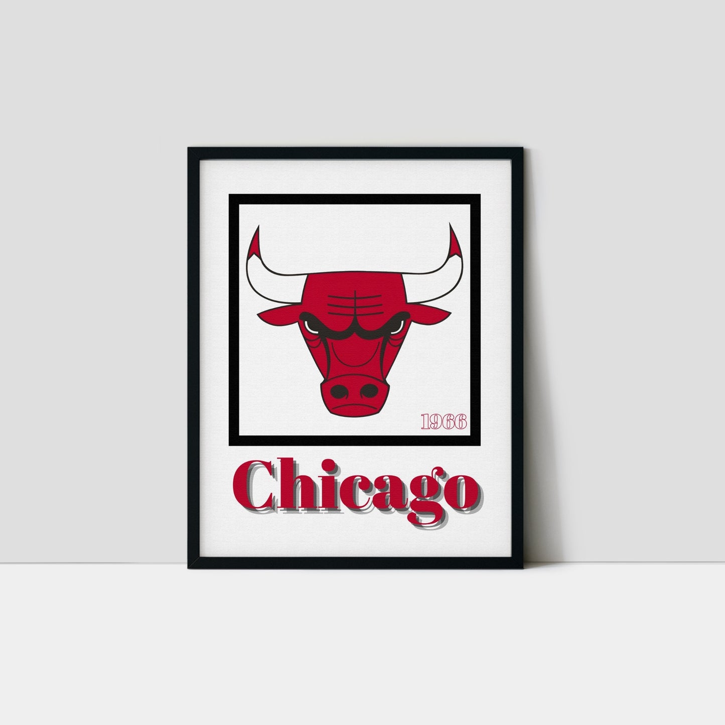 Chicago Bulls Minimalist Art Print