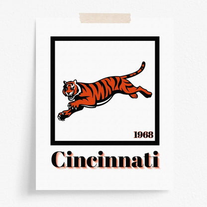 Cincinnati Bengals Minimalist Art Print