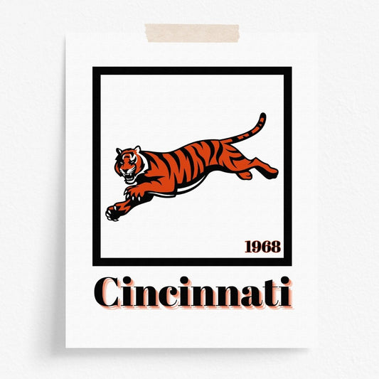 Cincinnati Bengals Minimalist Art Print