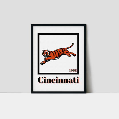 Cincinnati Bengals Minimalist Art Print