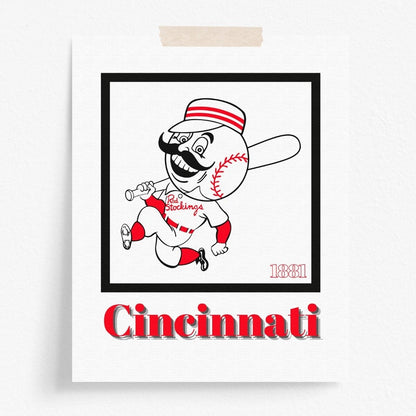 Cincinnati Reds Minimalist Art Print