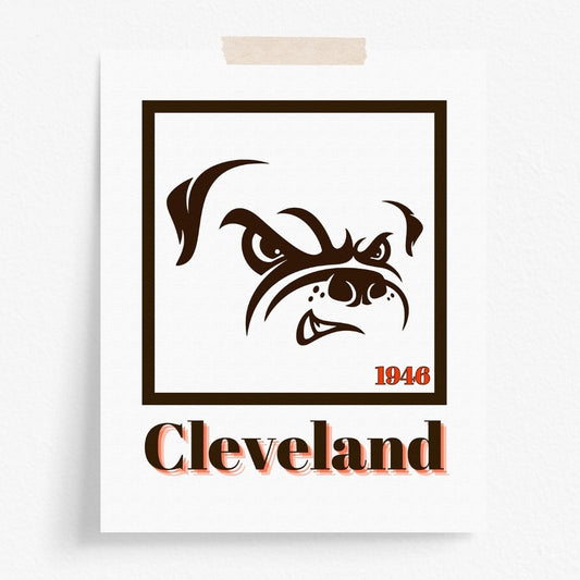 Cleveland Browns Minimalist Art Print
