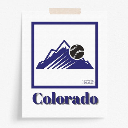 Colorado Rockies Minimalist Art Print