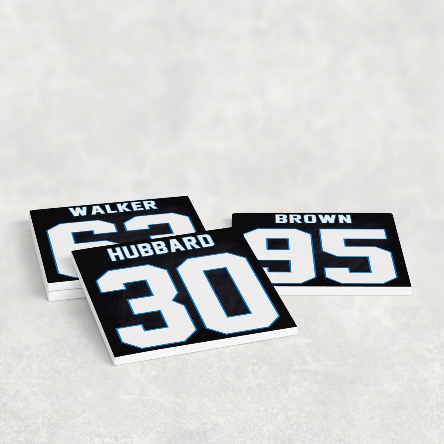 Personalized Carolina Panthers Inspired Coasters