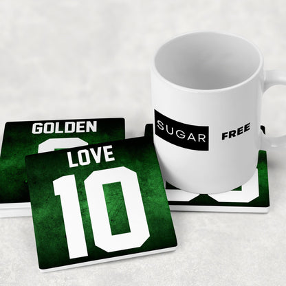 Personalized Green Bay Packers Inspired Coasters