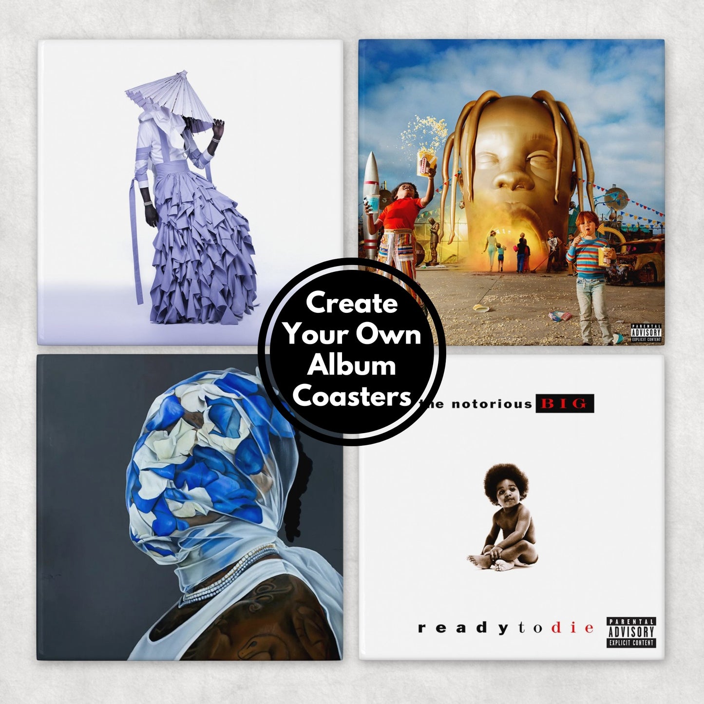 Custom Hip Hop Album Cover Coasters