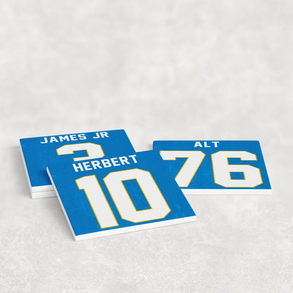 Personalized Los Angeles Chargers Inspired Coasters