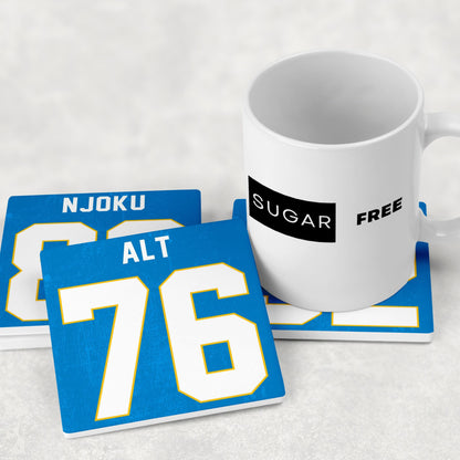 Personalized Los Angeles Chargers Inspired Coasters