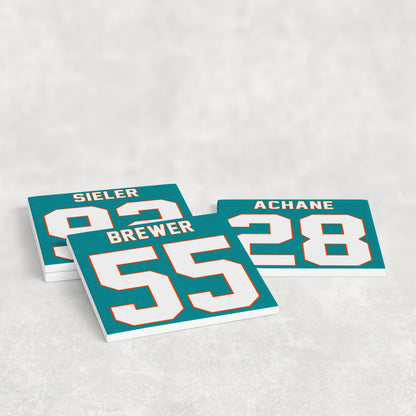 Personalized Miami Dolphins Inspired Coasters