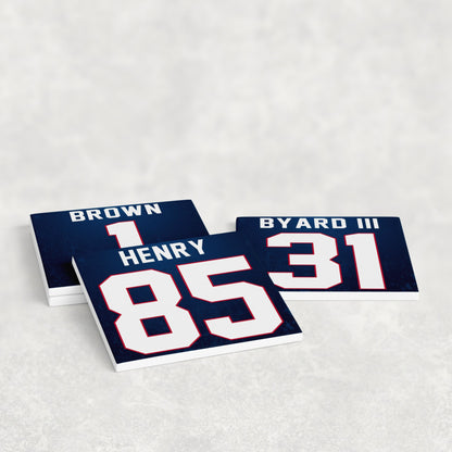 Personalized New England Patriots Inspired Coasters