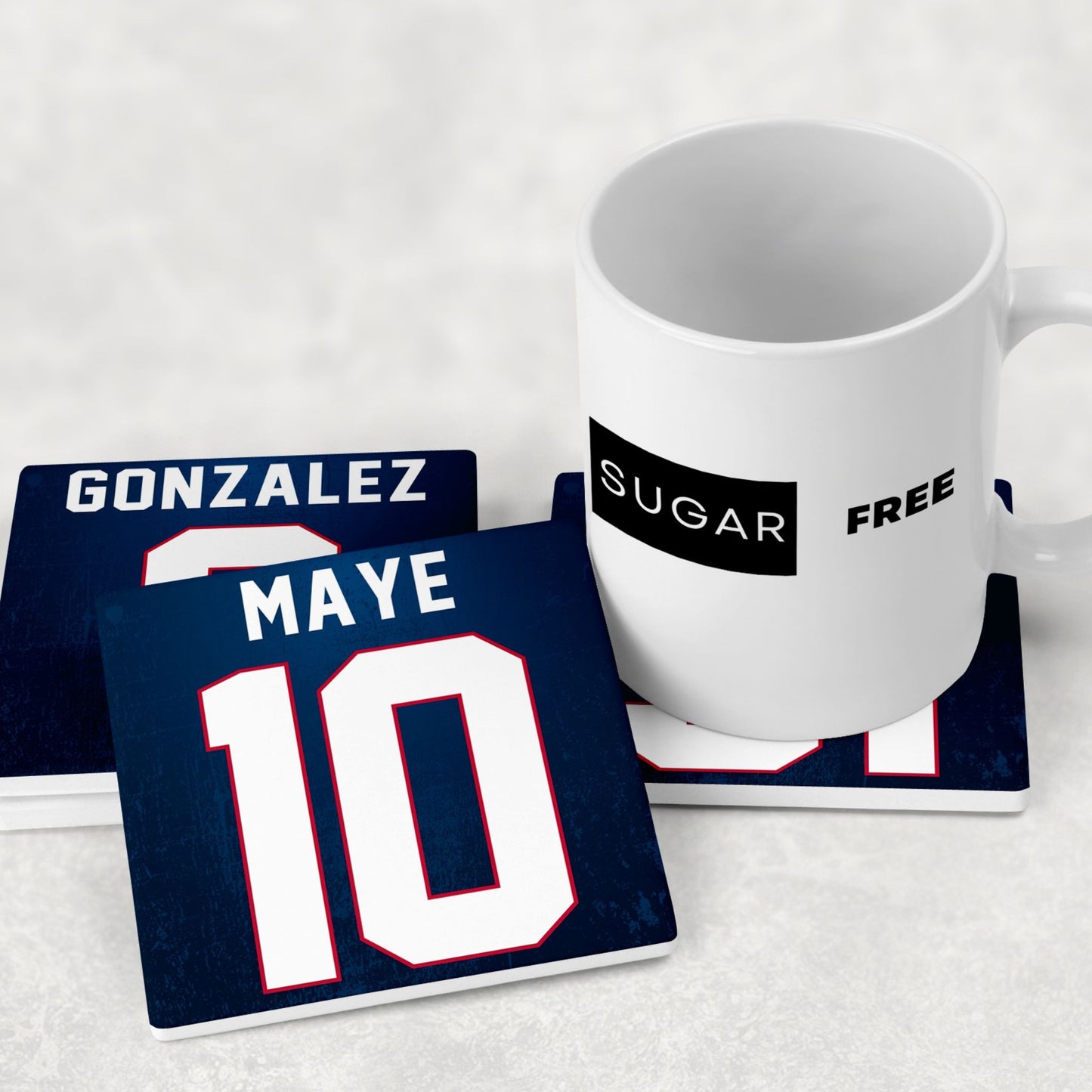 Personalized New England Patriots Inspired Coasters