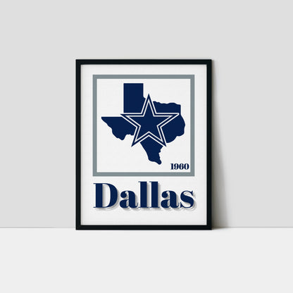 Dallas Cowboys Minimalist Art Print