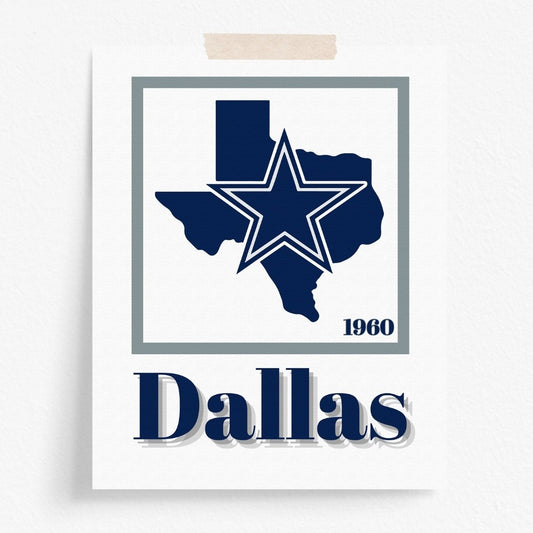 Dallas Cowboys Minimalist Art Print