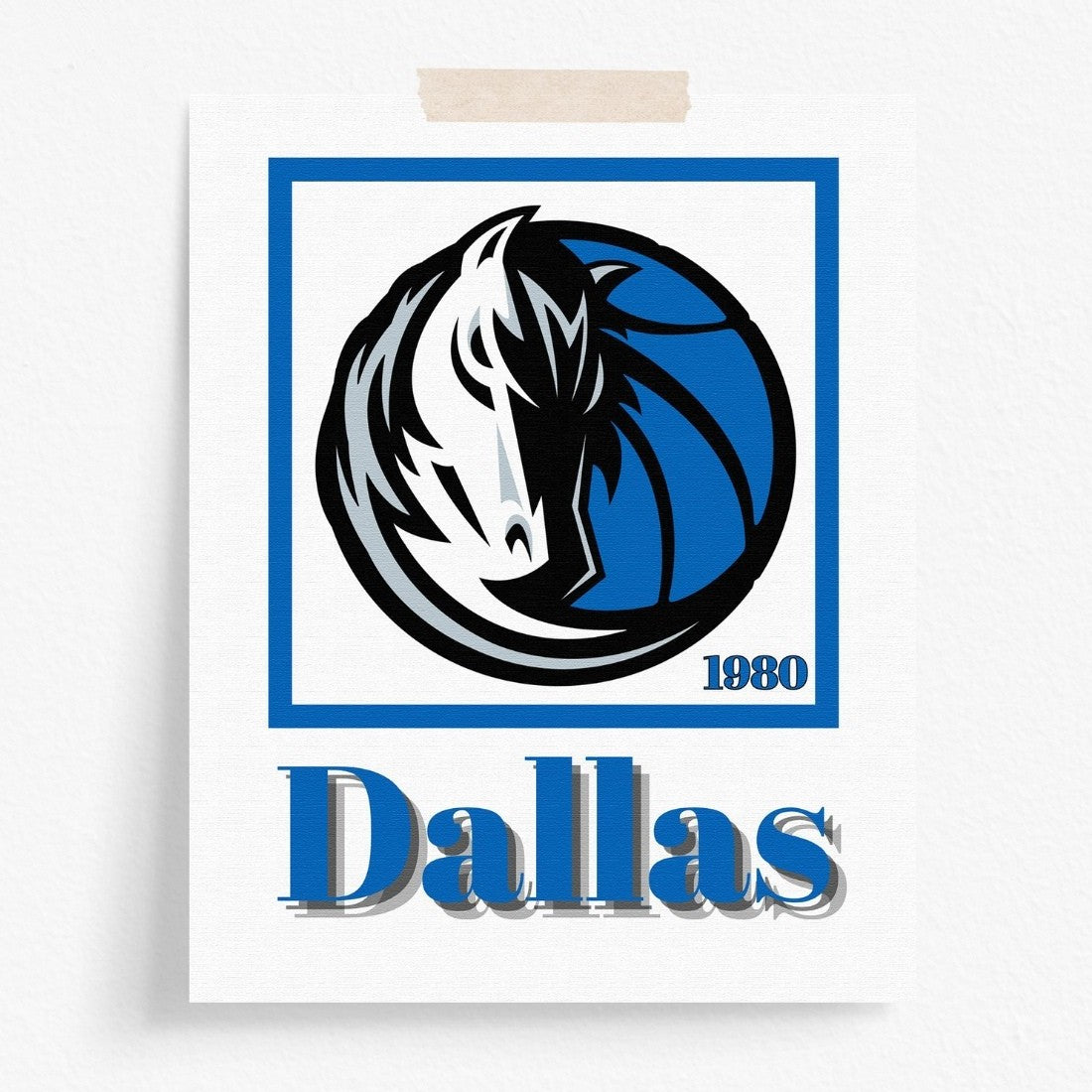 Dallas Mavericks Minimalist Art Print