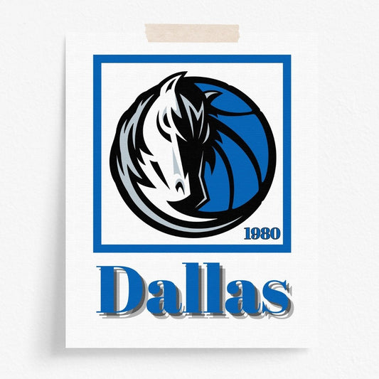 Dallas Mavericks Minimalist Art Print