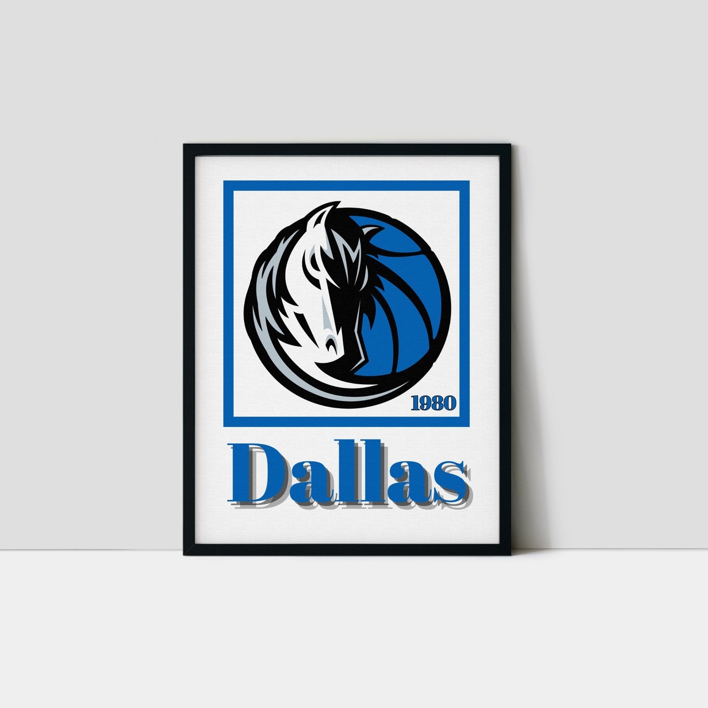 Dallas Mavericks Minimalist Art Print