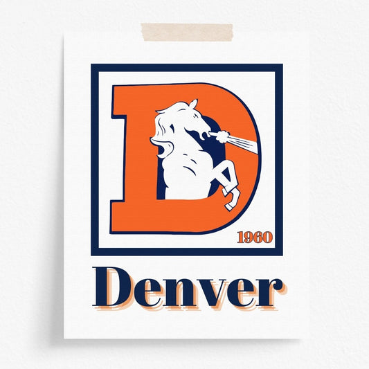 Denver Broncos Minimalist Art Print