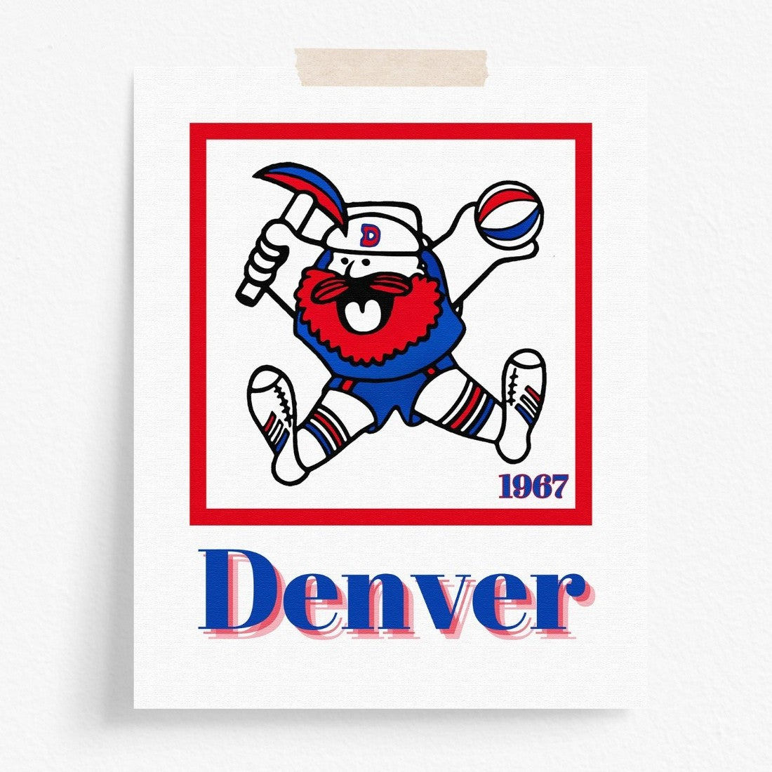 Denver Nuggets Minimalist Art Print