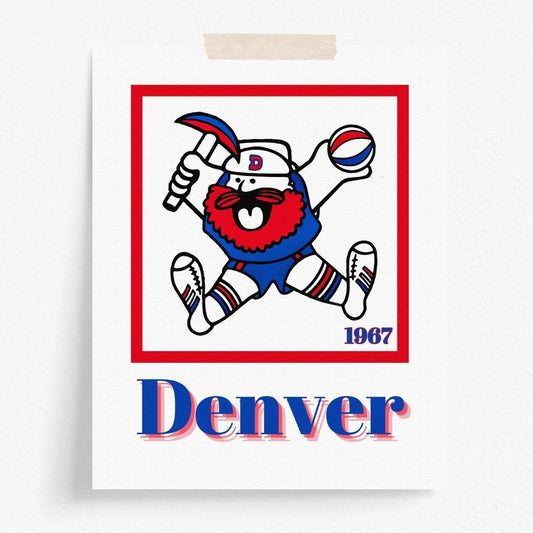 Denver Nuggets Minimalist Art Print